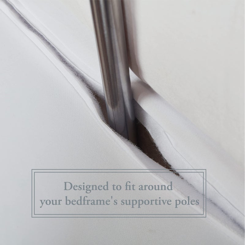 Bed Maker's Bed Makerâ€™s Never Lift Your Mattress Bed Skirt for Adjustable Beds, Split Corners, 15 Inch Drop Length, Queen, White - Image 4